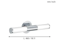 Palmera Vägglampa 45cm Krom IP44