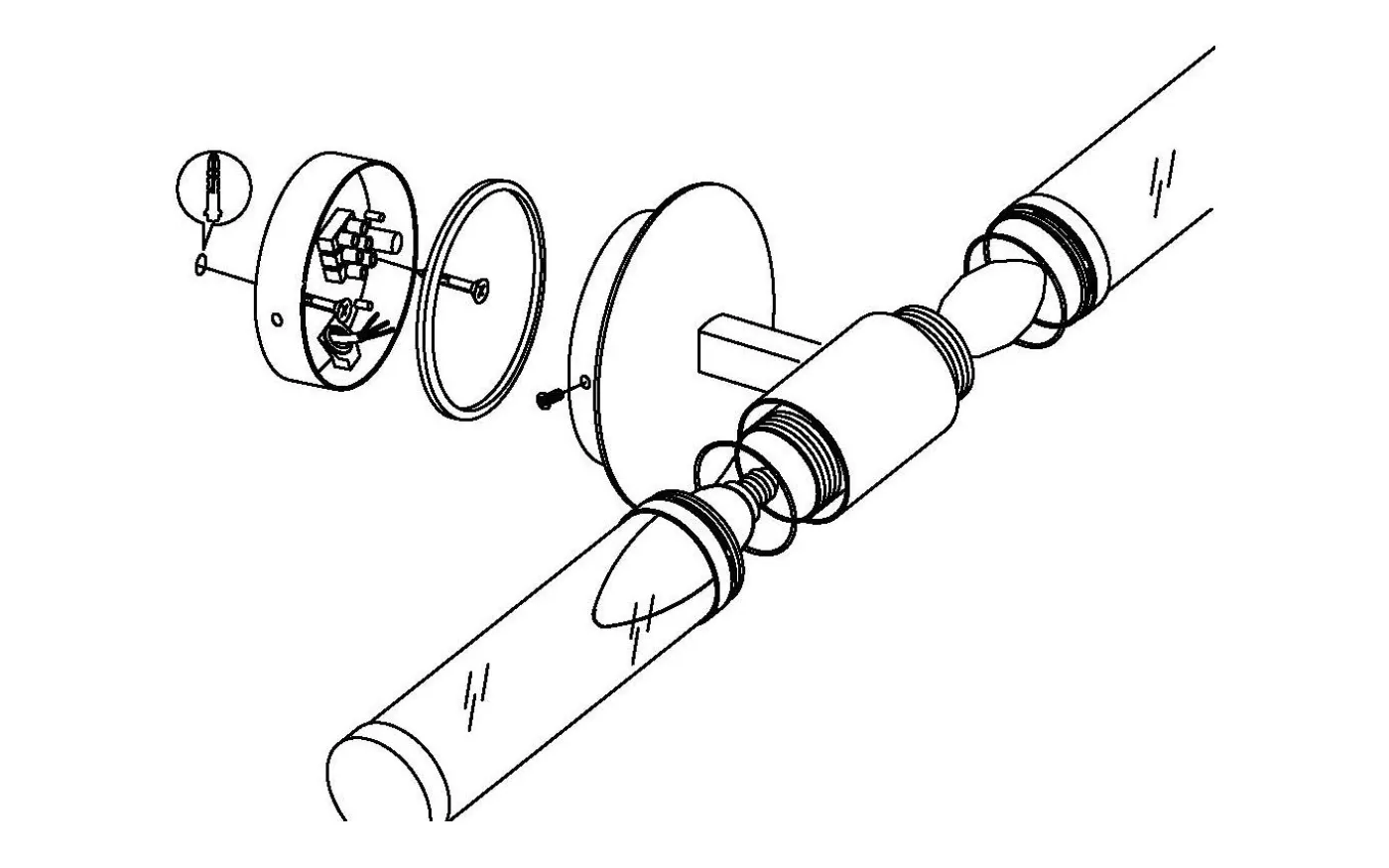 Palmera Vägglampa 45cm Krom IP44