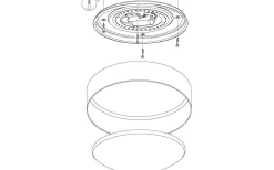 Palomaro Plafond 40,5cm LED 3000K 18W Vit