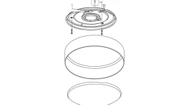 Palomaro Plafond 32cm LED 3000K 10,8W Grå