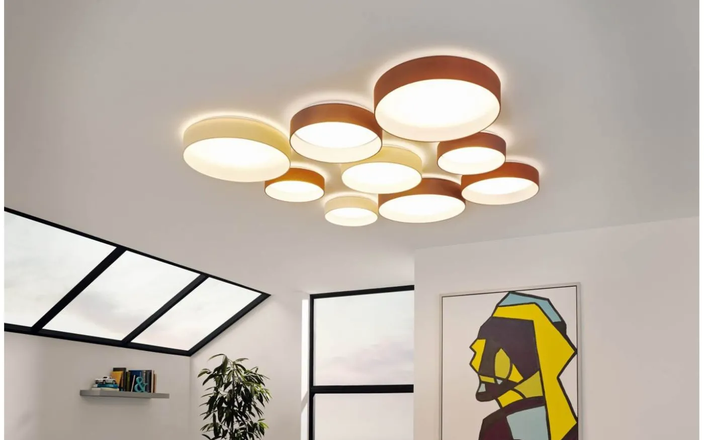 Palomaro Plafond 32cm LED 3000K 10,8W Grå