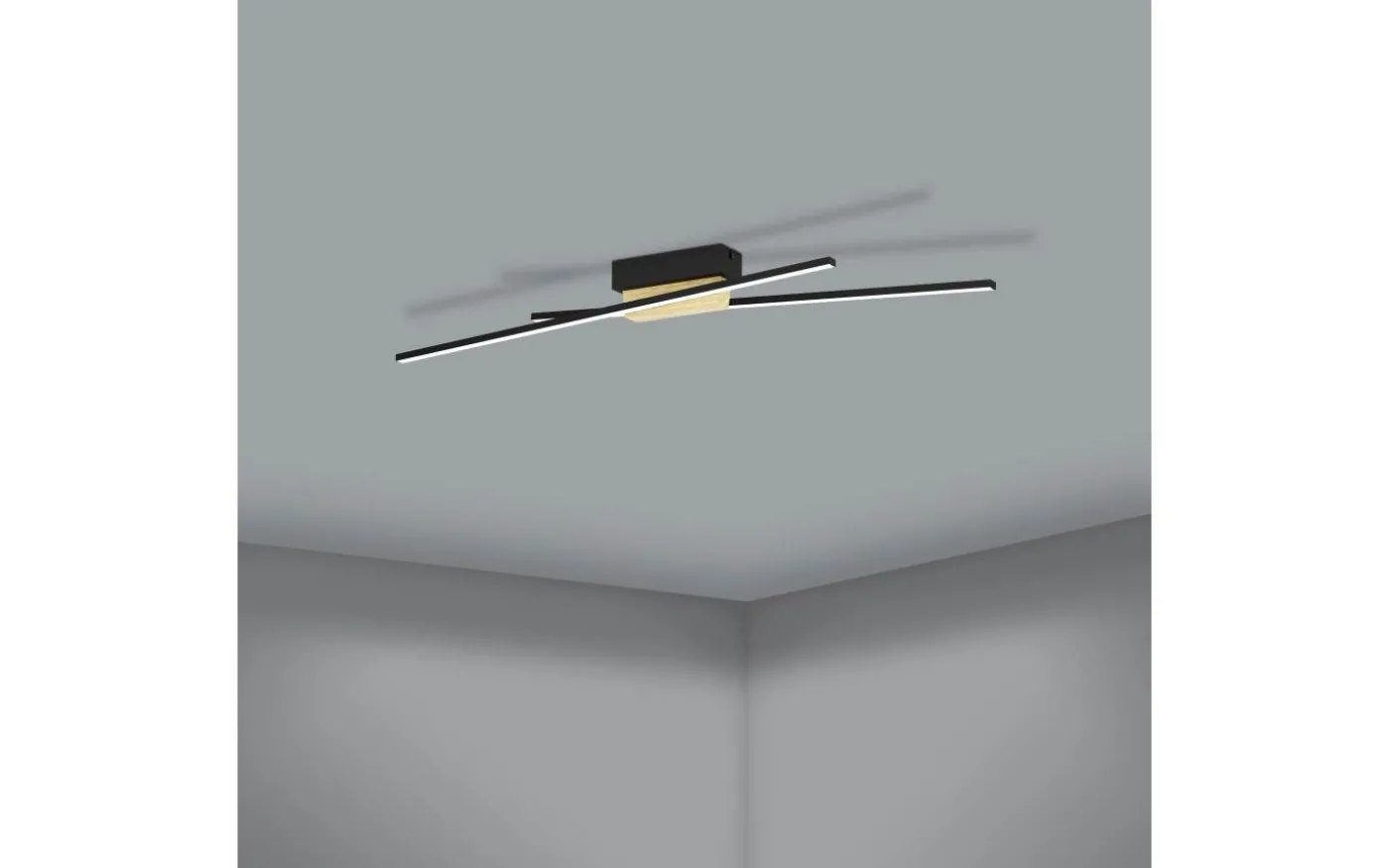 Panagria Plafond 93,5cm LED 3000K 26W Svart/Natur