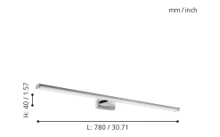 Pandella 1 Spegelbelysning 78cm LED 4000K 14W Krom IP44