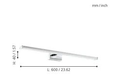 Pandella 1 Spegelbelysning 60cm 4000K 7,4W Krom IP44