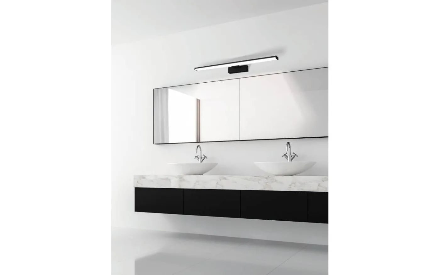 Pandella 1 Spegelbelysning 60cm 4000K 7,4W Svart IP44