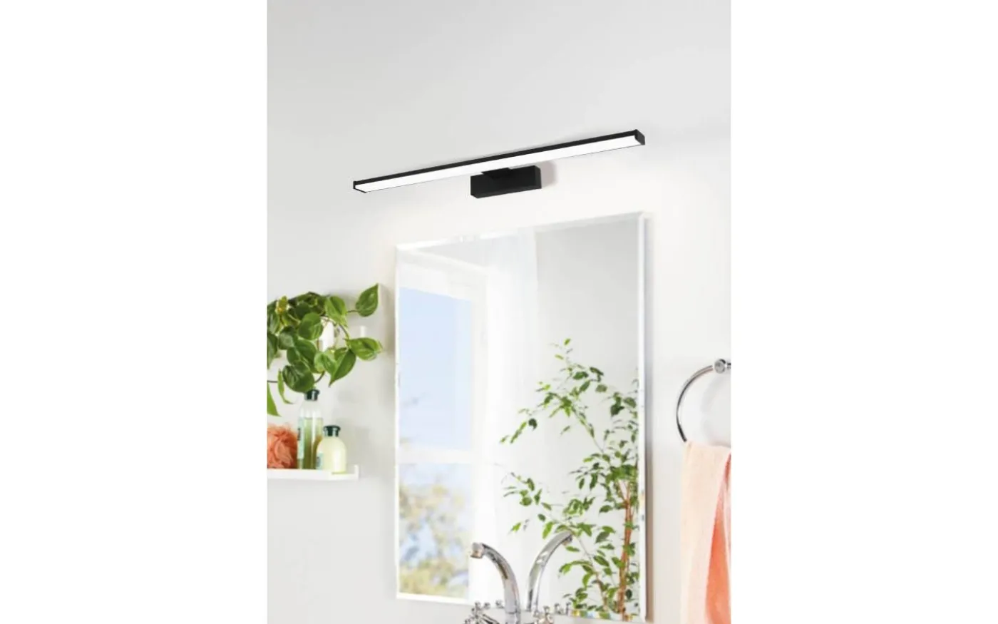 Pandella 1 Spegelbelysning 60cm 4000K 7,4W Svart IP44