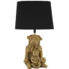 Paolo Bordslampa Hundar 43,8cm Guld/Svart