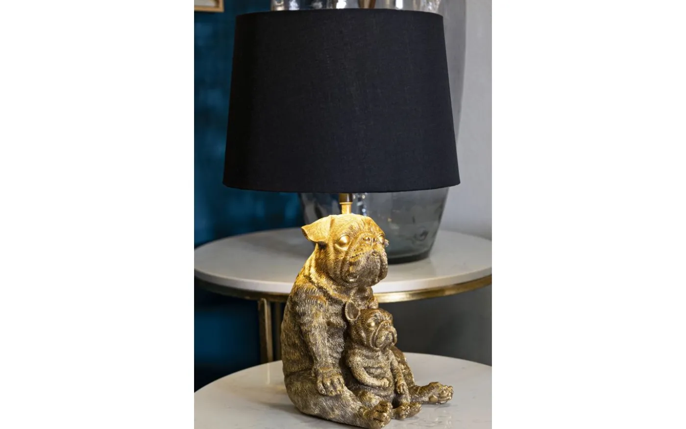 Paolo Bordslampa Hundar 43,8cm Guld/Svart