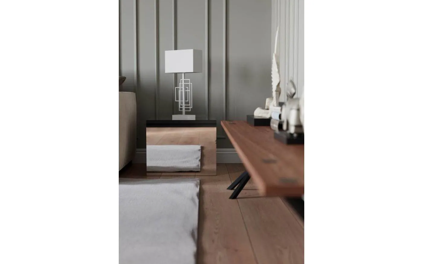 Paragon Bordslampa 69cm Matt Vit