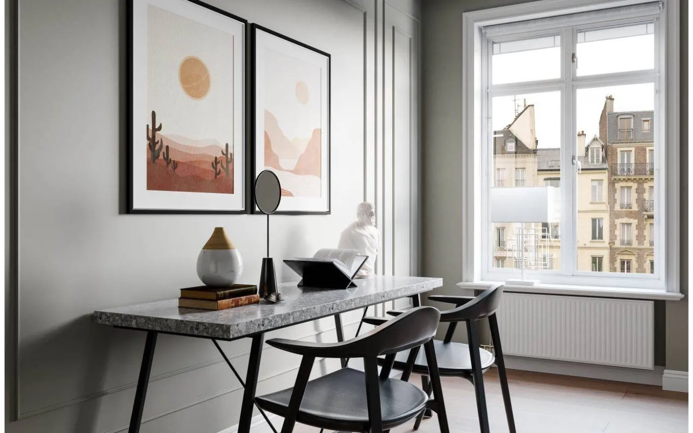 Paragon Bordslampa 69cm Matt Vit