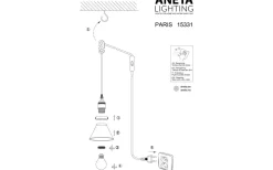 Paris Fönsterlampa 15cm Beige