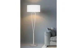 Paris II Golvlampa E27 borstat stål