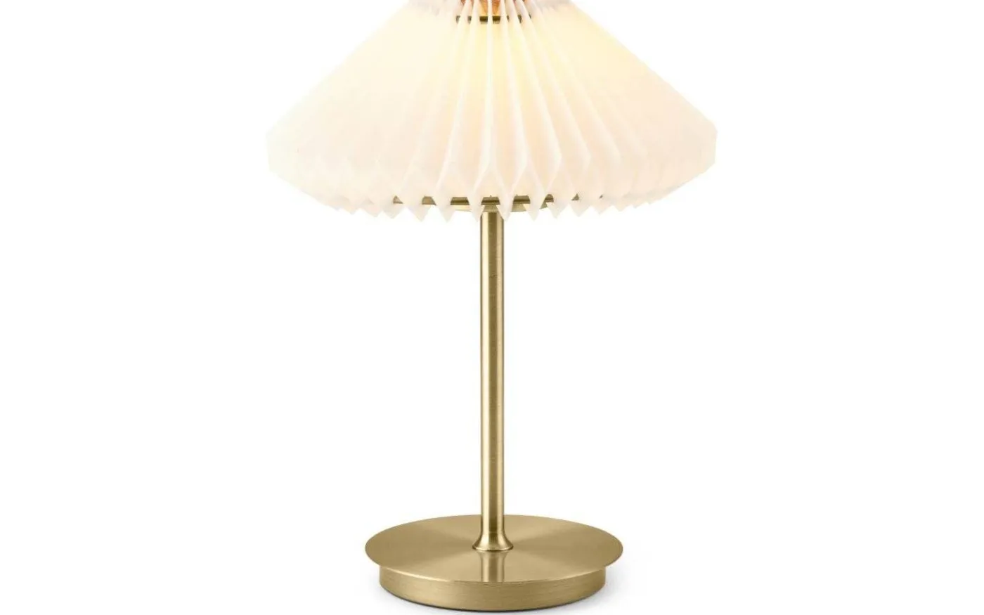 Paris Uppladdningsbar Bordslampa 28cm Mässing/Vit