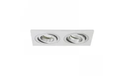 Pasadena Infälld Spotlight 2xGU10 Borstad Aluminium