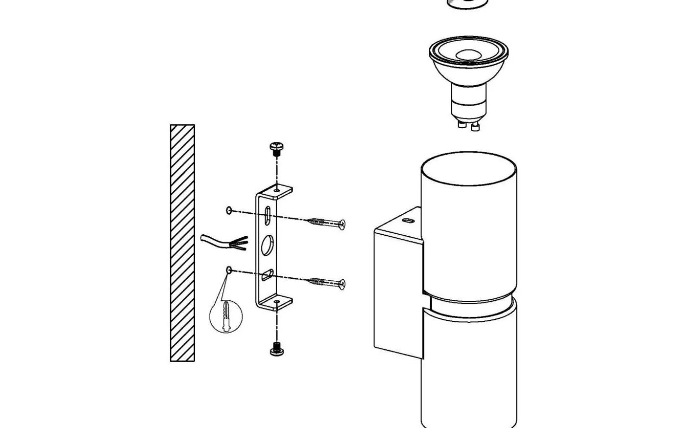 Passa Vägglampa LED 3000K 2x3W Krom/Vit