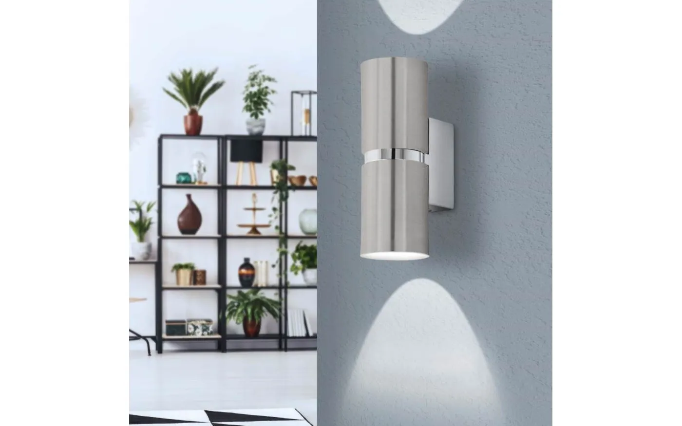 Passa Vägglampa LED 3000K 2x3W Krom/Nickel