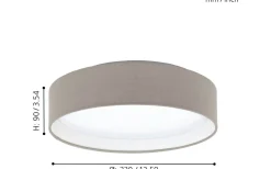 Pasteri Plafond 32cm LED 3000K 10,8W Brun