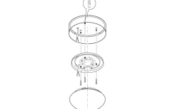 Pasteri Plafond 32cm LED 3000K 10,8W Vit