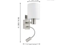 Pasteri Vägglampa LED 3000K 3,5W Nickel/Vit
