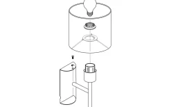 Pasteri Vägglampa Nickel/Grå