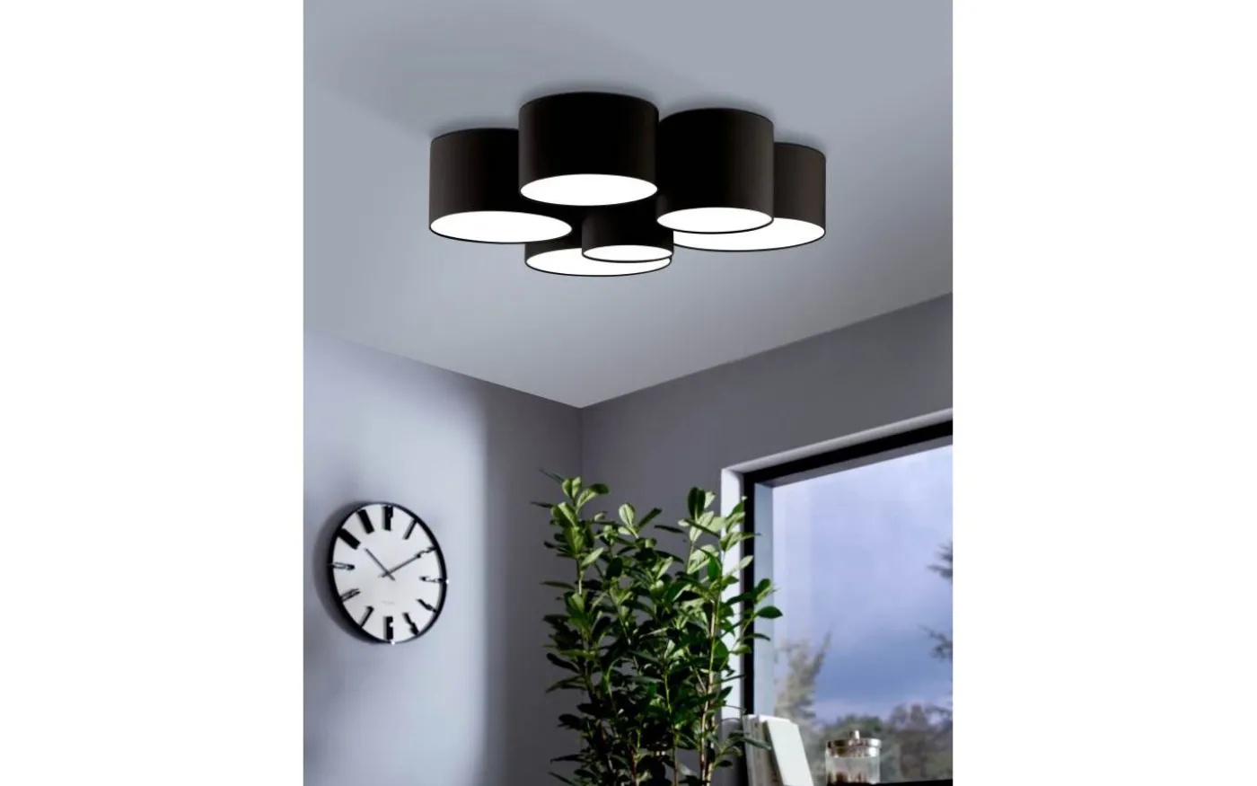 Pastore Plafond 99cm Svart