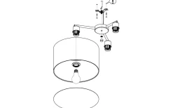 Pastore Plafond 61cm Svart