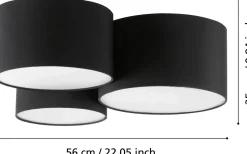 Pastore Plafond 61cm Svart