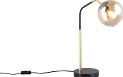 Paxton Skrivbordslampa E27 matt svart/guld