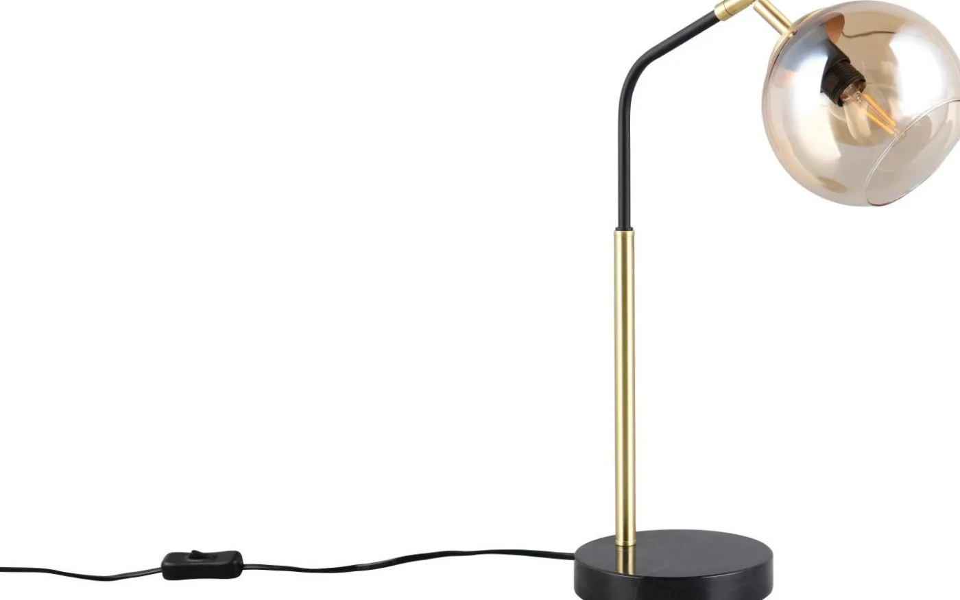 Paxton Skrivbordslampa E27 matt svart/guld