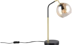 Paxton Skrivbordslampa E27 matt svart/guld