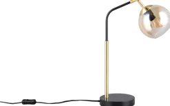 Paxton Skrivbordslampa E27 matt svart/guld