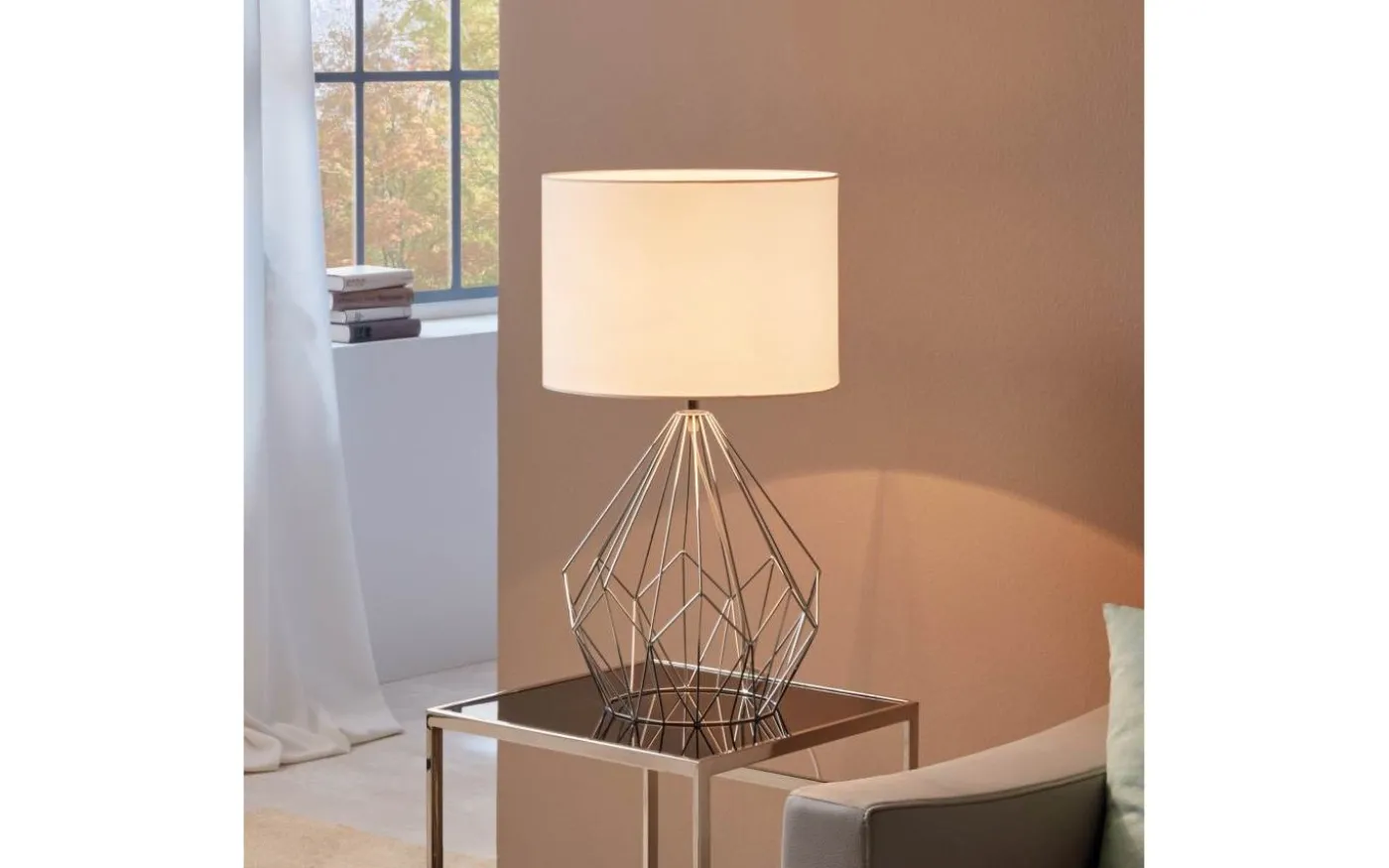 Pedregal Bordslampa 65cm Krom/Vit