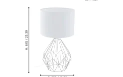 Pedregal Bordslampa 65cm Krom/Vit