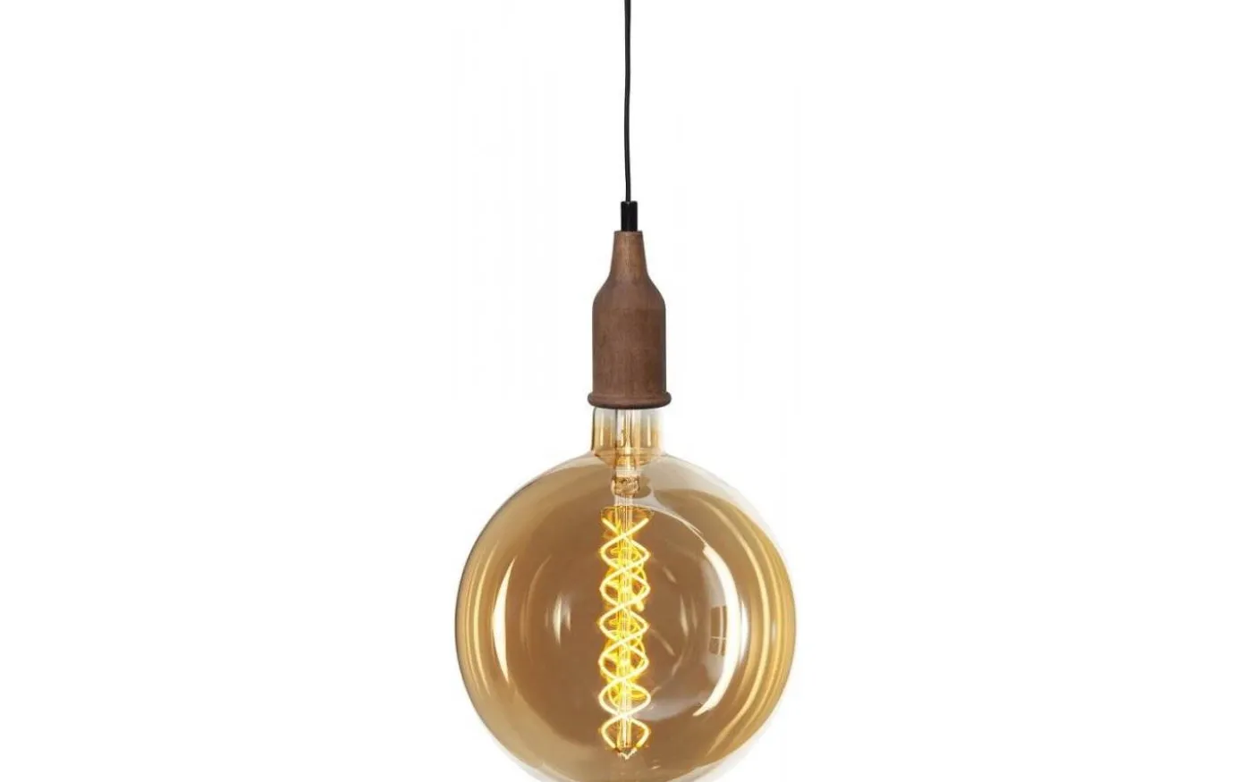 Pendel E27 Jojo Natur med svart textilkabel 3,5m