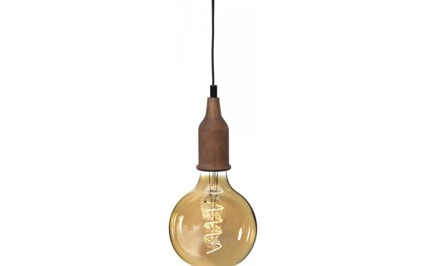 Pendel E27 Jojo Natur med svart textilkabel 3,5m