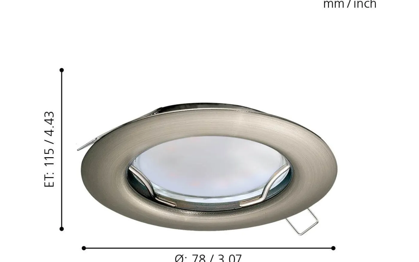 Peneto Spotlight 3-Pack GU10 LED 3000K 3x2,8W Nickel