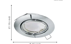 Peneto Spotlight 3-Pack GU10 LED 3000K 3x4,6W Krom