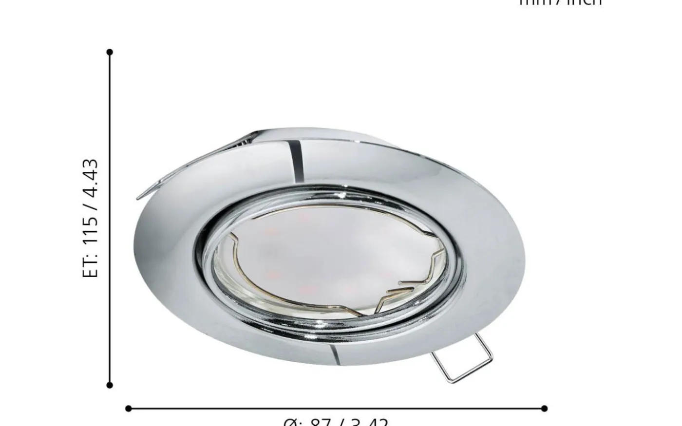 Peneto Spotlight 3-Pack GU10 LED 3000K 3x4,6W Krom