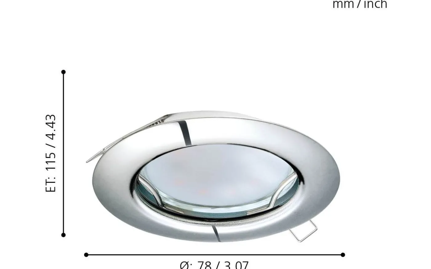 Peneto Spotlight 3-Pack GU10 LED 3000K 3x2,8W Krom