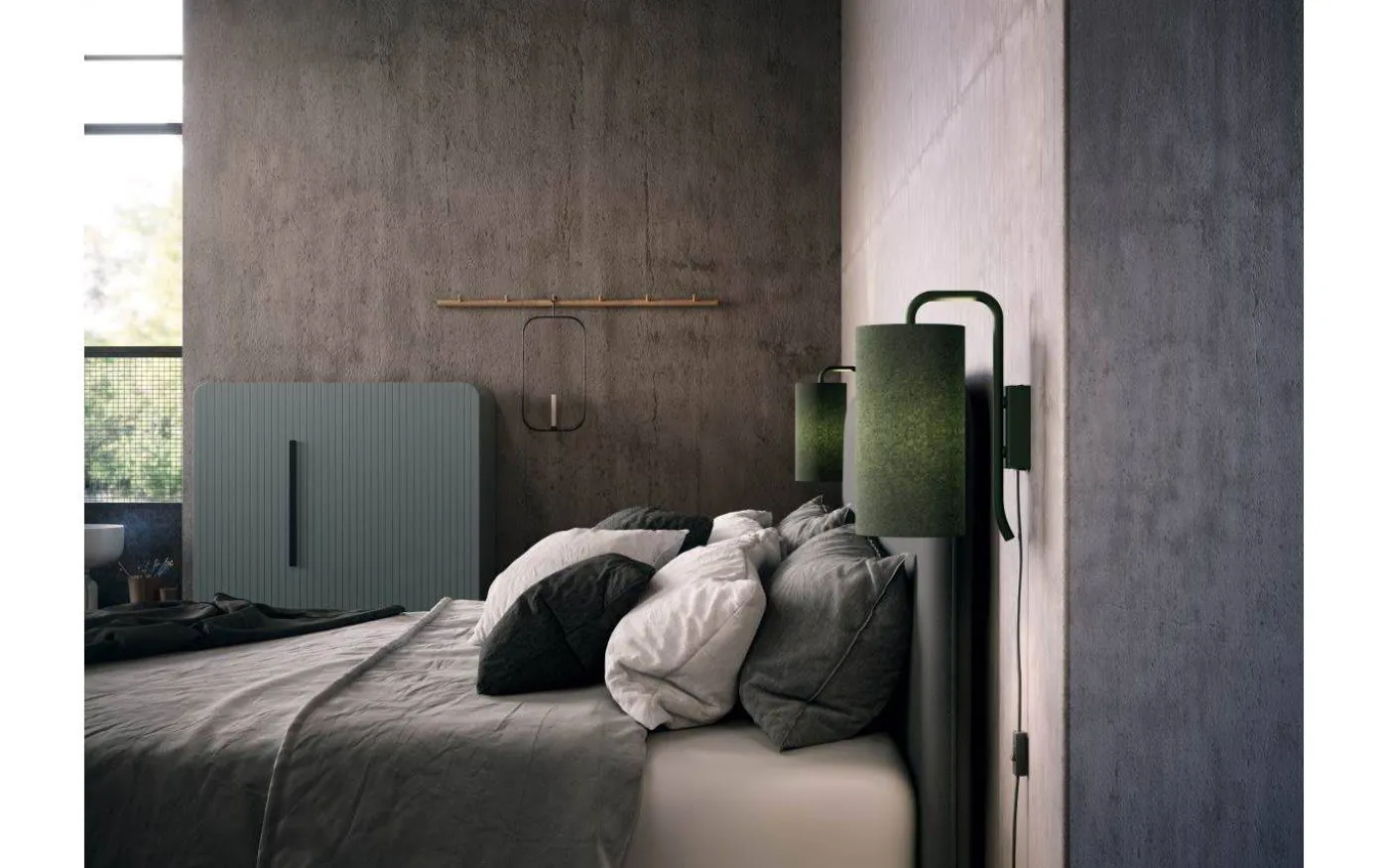 Pensile Vägglampa 30cm Bottle Green exkl. Skärm