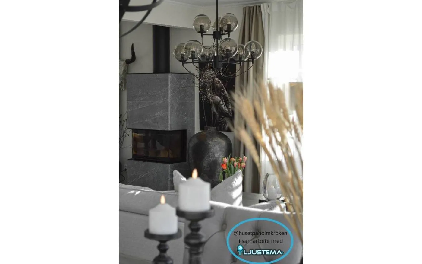 Perla 9 Taklampa 95cm Black Edition