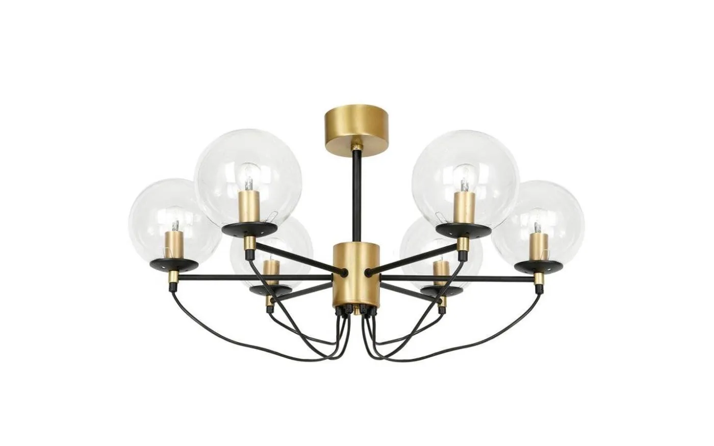 Perla 6 Taklampa 78cm 6L Mässing