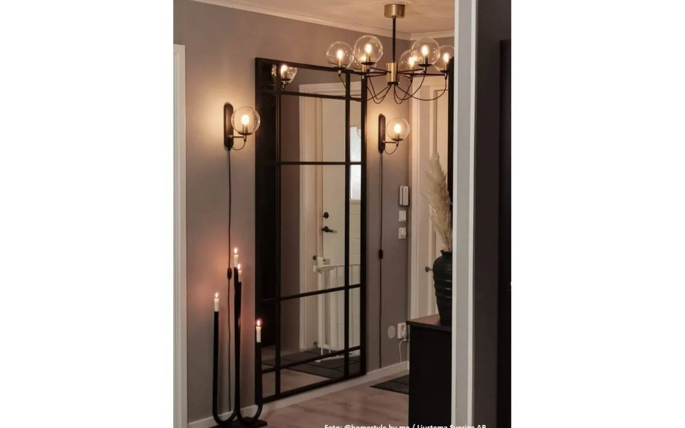 Perla 6 Taklampa 78cm 6L Mässing