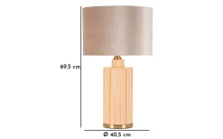 Perly Bordslampa 69,5cm Beige/Grå