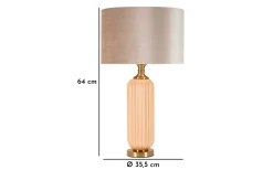 Perly Bordslampa 64cm Beige/Grå