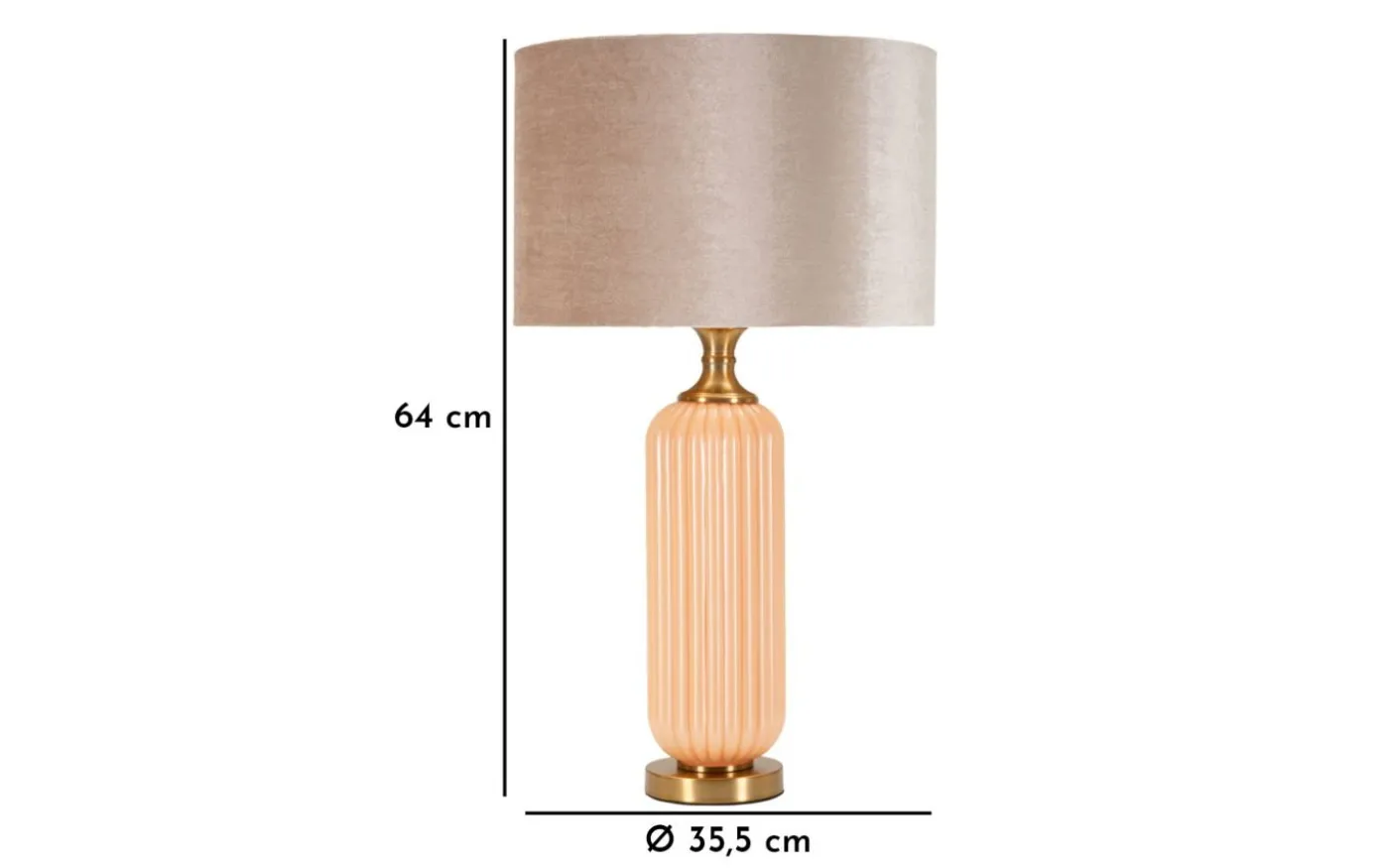 Perly Bordslampa 64cm Beige/Grå