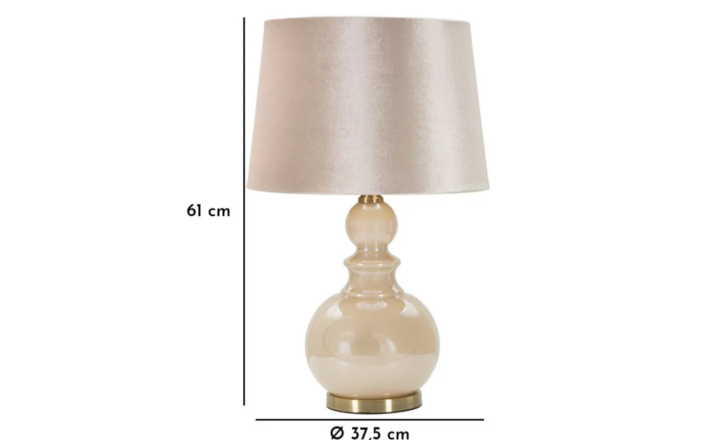 Perly Bordslampa 61cm Beige