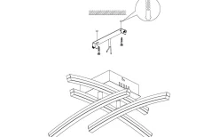 Pertini Plafond 45cm LED 3000K 17,2W Krom