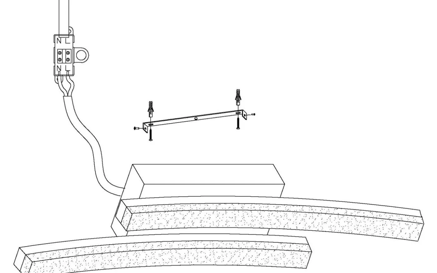 Pertini Plafond 33cm LED 3000K 6,6W Krom