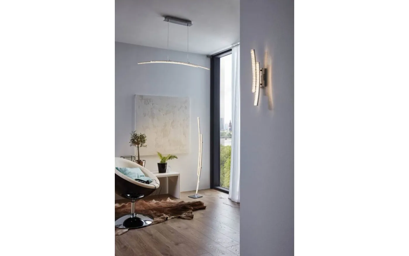 Pertini Plafond 33cm LED 3000K 6,6W Krom